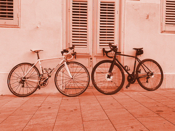 Bicycles with Forgione frame in Sicily by friend Pietro, year 2020
