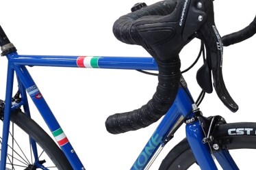 Telaio per bici da corsa realizzato in acciaio da Forgione Telai.Modello "Italia America"