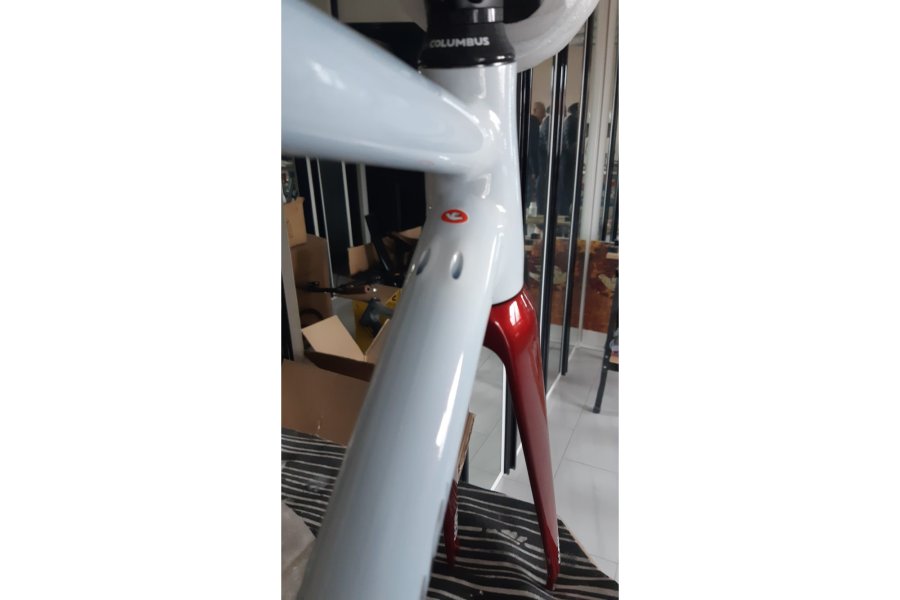 Dettaglio forcella retro del telaio Rocco 100 serie centenario Columbus