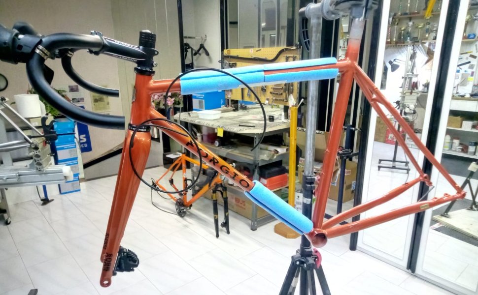 Hirpsu frame during assembly phase in Forgione lab